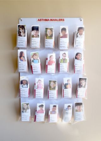 a wall mounted display with many different pictures on it's sides and the names of people who have been murdered