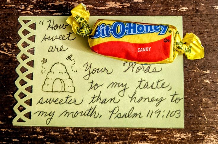 a piece of paper with a candy bar on it