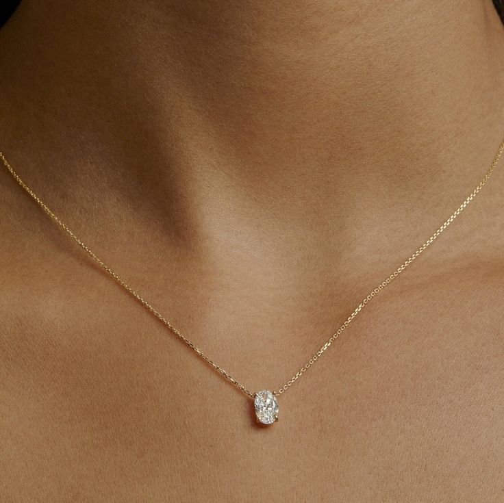 "Moissanite Necklace, Oval Cut Moissanite Solitaire Necklace, Dainty Diamond Necklace, 14k Gold Solitaire Diamond Prong Set Necklace, Dainty Necklace, Charm Pendant Necklace, Gift For Daughter, Daily Wear Necklace Below is also a matching piece listed in the \"Matching Piece\" section. ► 𝐎𝐭𝐡𝐞𝐫 𝐬𝐢𝐳𝐞𝐬 𝐚𝐫𝐞 𝐚𝐯𝐚𝐢𝐥𝐚𝐛𝐥𝐞: ● Oval Stone Sizes: ➜ 1 Ct (7x5 mm) ➜ 1.5 Ct (8x6 mm) ➜ 2 Ct (7x9 mm) ➜ 2.50 Ct (7x10 mm) ➜ 3 Ct (8x10 mm) ➜ 4 Ct (8x12 mm) ● 𝐂𝐞𝐧𝐭𝐞𝐫 𝐒𝐭𝐨𝐧𝐞 𝐃𝐞𝐭𝐚𝐢𝐥𝐬: → Stone Type: Moissanite → Shape: Oval Cut → Size: 2.50 CT → Measurement: 7x10 MM → Color: Colorless → Luster: Excellent → Make: High Quality ● 𝐌𝐞𝐭𝐚𝐥 𝐎𝐩𝐭𝐢𝐨𝐧: ⇨ 925 Sterling Silver ⇨ 10KT/14KT/18KT Gold ⇨ Metal tone can be done in Yellow, White & Rose ● 𝐖𝐡𝐲 𝐭𝐨 𝐜𝐡𝐨𝐨𝐬𝐞 𝐭𝐡𝐢? Wedding Necklace Diamond, Single Diamond Pendant Necklace, Necklaces With Pendants, Oval Stone Necklace, Oval Diamond Pendant Necklace, Daily Wear Diamond Pendant Set, Oval Stone Pendant, Oval Diamond Necklace, Alternative Necklace