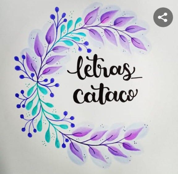 the words letras catacs are painted in watercolor