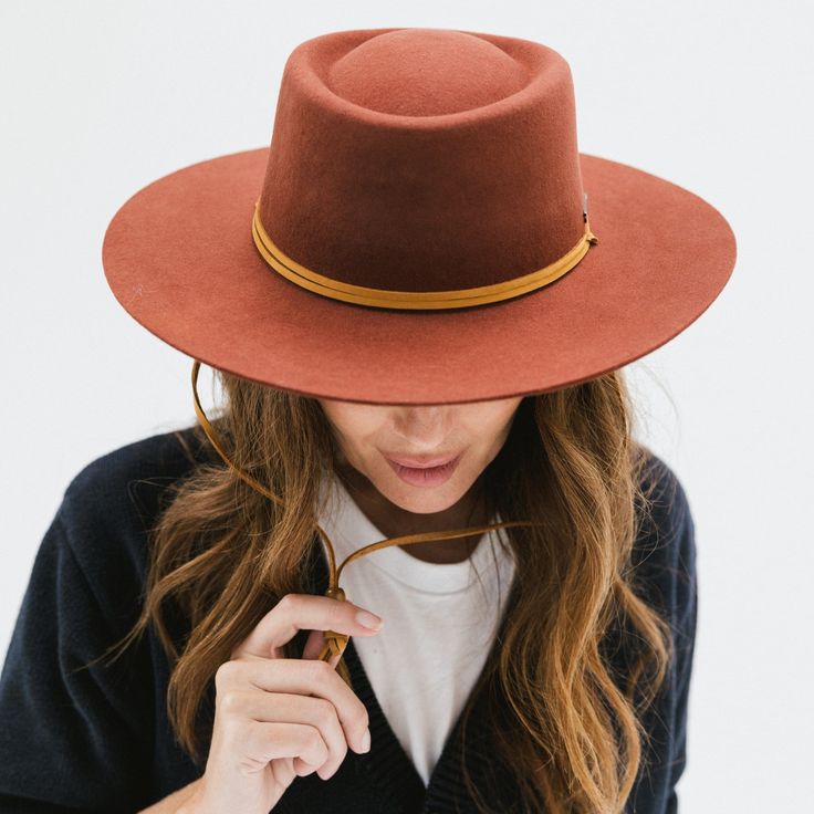 Gigi Pip felt hats for women - Wren Flat Brim Telescope - telescope crown with a stiff Short Brim Hat, Amazon Queen, Wide Brim Felt Hat, Floppy Hats, Wide Brim Fedora, Halo Style, Wearing A Hat, Perfect Woman, Felt Hat