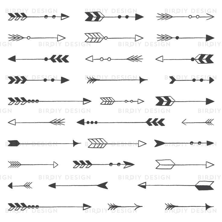 the different arrows are drawn in black and white, with one arrow pointing up to the left