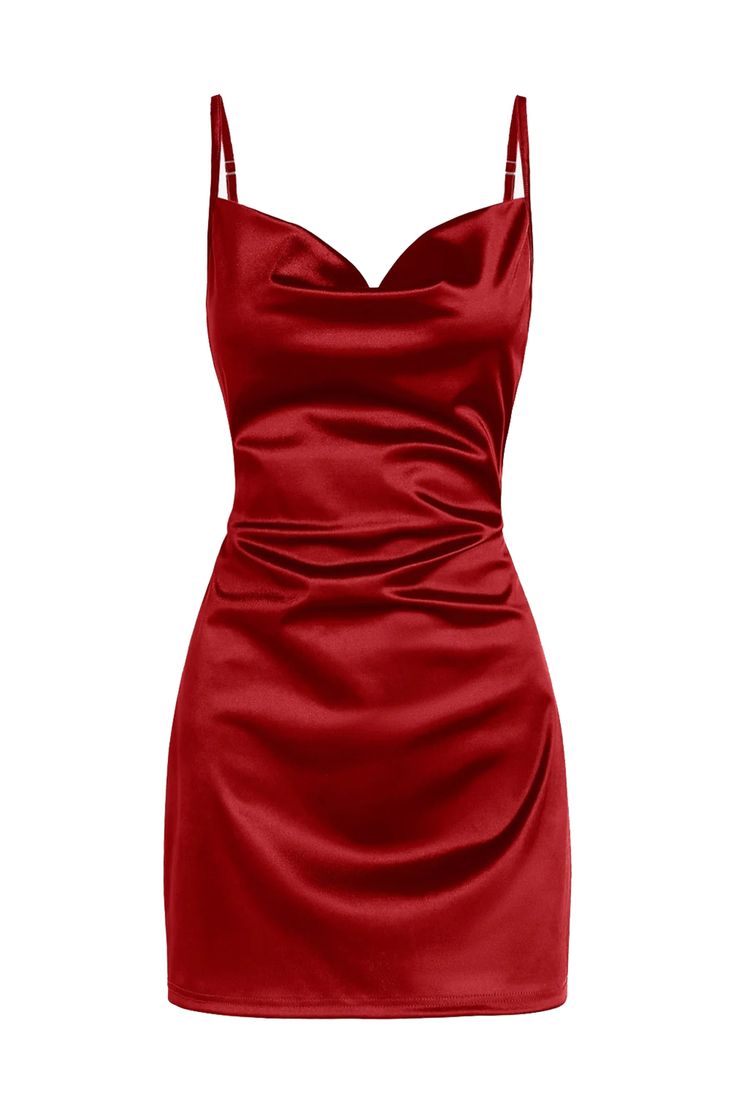 red satin cami strap mini dress, burgundy silk dress, sexy short dress, old money clothes, boogzel Vegas Dresses, Satin Cocktail Dress, Spaghetti Strap Mini Dress, Satin Mini Dress, 여자 패션, Sleeveless Mini Dress, Fesyen Wanita, Mode Outfits, Cocktail Dress Party