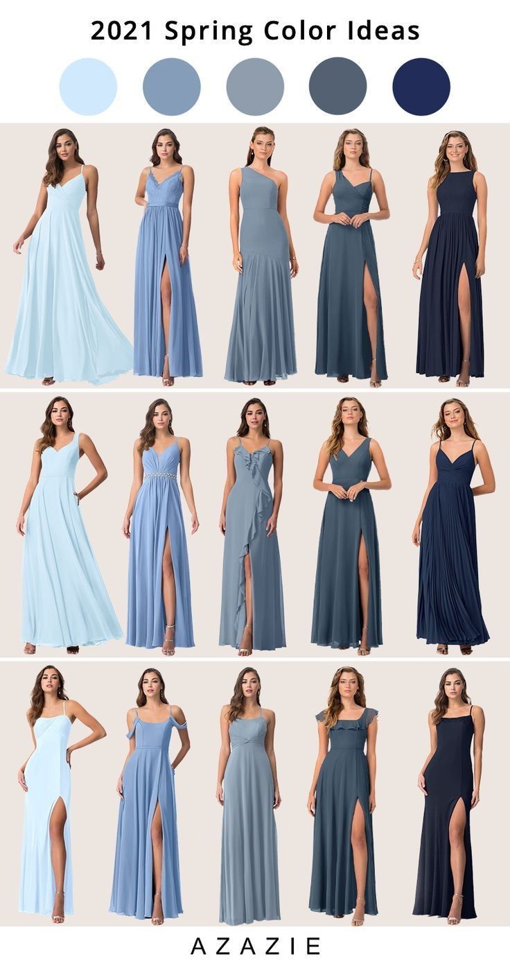 the different colors of dresses are shown on this page, and there is also an image of