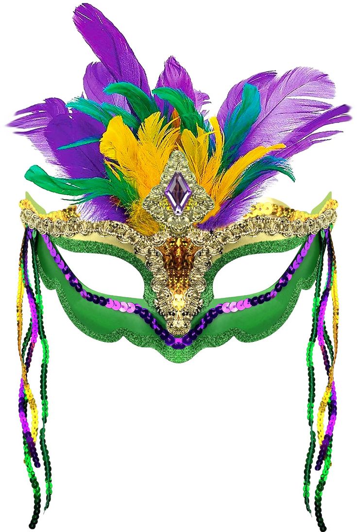 PRICES MAY VARY. ➤GORGEOUS MASQUERADE MASKS - Masquerade Mask for Women is designed by coordinating bright purple, green and yellow elements, features ornate sequin and glitter detail, plus a plume of feathers at the center top piece, the chic purple gemstones and sequins draped at both ends are elegant & mystery. Mardi Gras Mask with Feathers is the great addition to your costume! ➤ EXTENSIVE USAGE - The Venetian mask is perfect for Mardi gras, Halloween, carnivals, masked ball, Masquerade part Marti Gras Costumes, Multicolor Party Supplies For Carnival Costume Party, Multicolor Carnival Party Supplies, Multicolor Carnival Party Supplies Gift, Mask With Feathers, Masquerade Halloween Party, Venetian Masquerade Masks, Venetian Carnival Masks, Mardi Gras Outfits