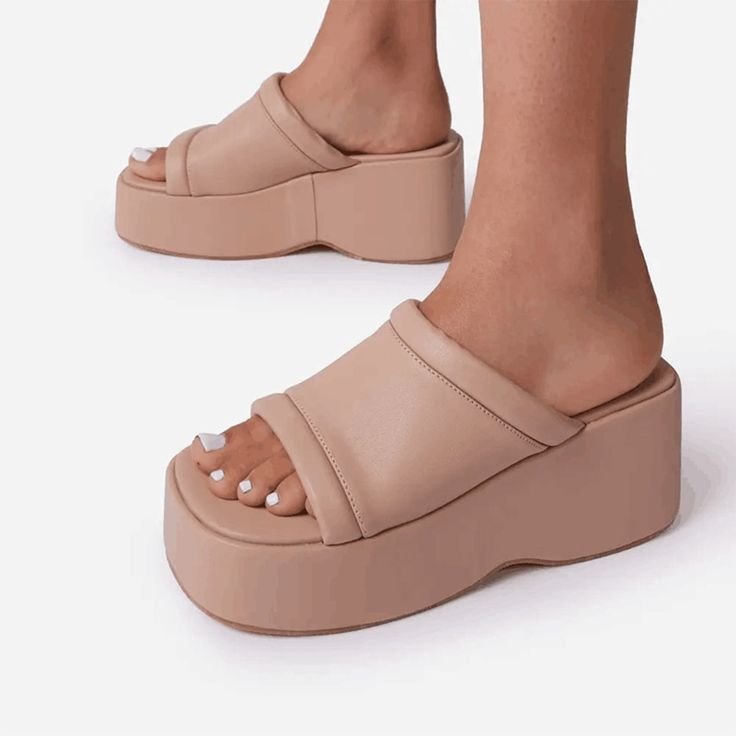 Summer High Heels Sandals, Summer Sandals Heels, Modern Sandals, Comfy Sandals, Orange Shoes, Heel Slippers, Shoes Summer, Beige Shoes, Platform Slippers