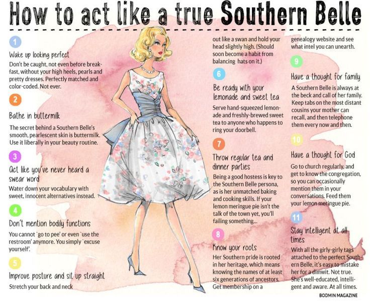 an article about how to act like a true southern belle