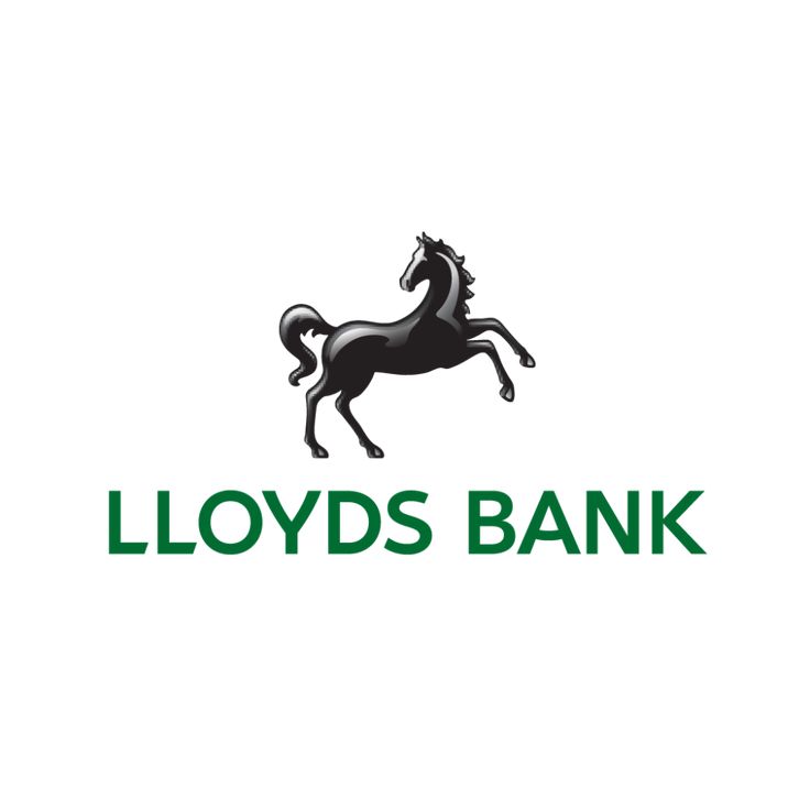 lloyd's bank logo with a horse on the front and green letters above it