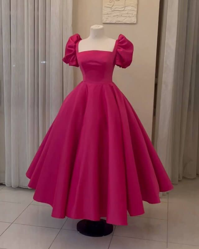 Women's Midi Prom Ball Gown DressWith Puffy Sleeve Occasions : prom,evening,homecoming,cocktail,party,bridesmad Style: 2701 Dresses Process Time: 14 to 20 days Customized :Yes Shipment Method: DHL,Fedex,Aramex Delivery Time: 3 to 7 Work Days Fitted A-line Evening Dress For Prom Season, Fitted A-line Prom Gown, Pink Fitted Ball Gown For Prom, Fitted Pink Ball Gown For Prom, Fitted Solid Color Prom Evening Dress, Solid Fitted Evening Dress For Prom, Fitted Solid Color Evening Dress For Prom, Fitted Pink Bridesmaid Dress For Prom Season, Fitted A-line Bridesmaid Dress For Banquet