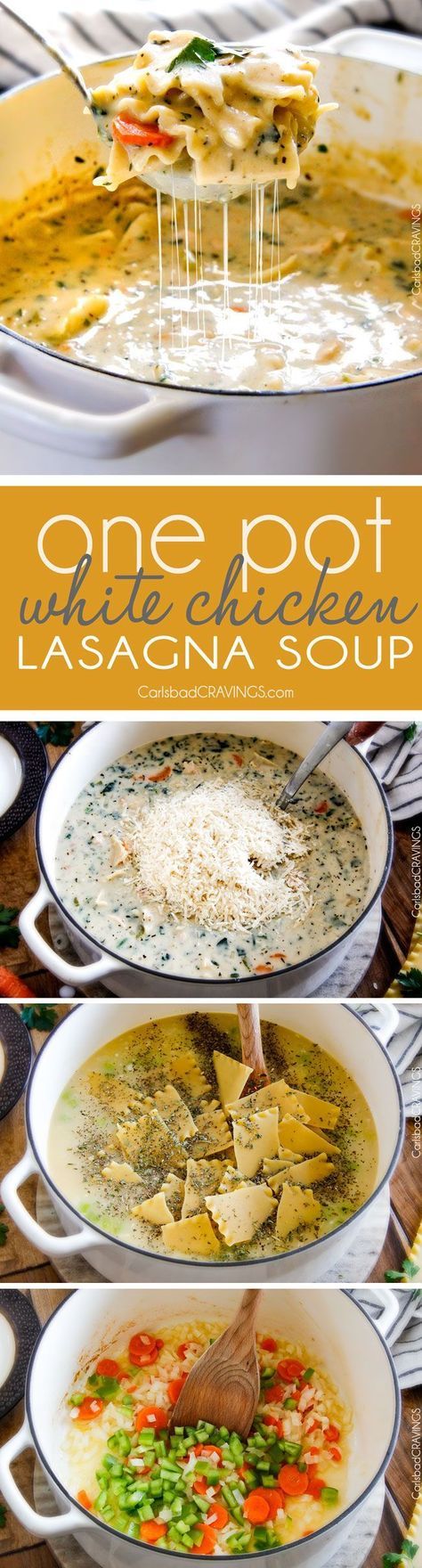 one pot white bean lasagna soup