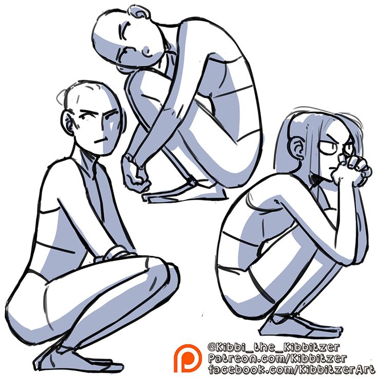 three people sitting on the ground with their hands in their pockets and one man holding his head