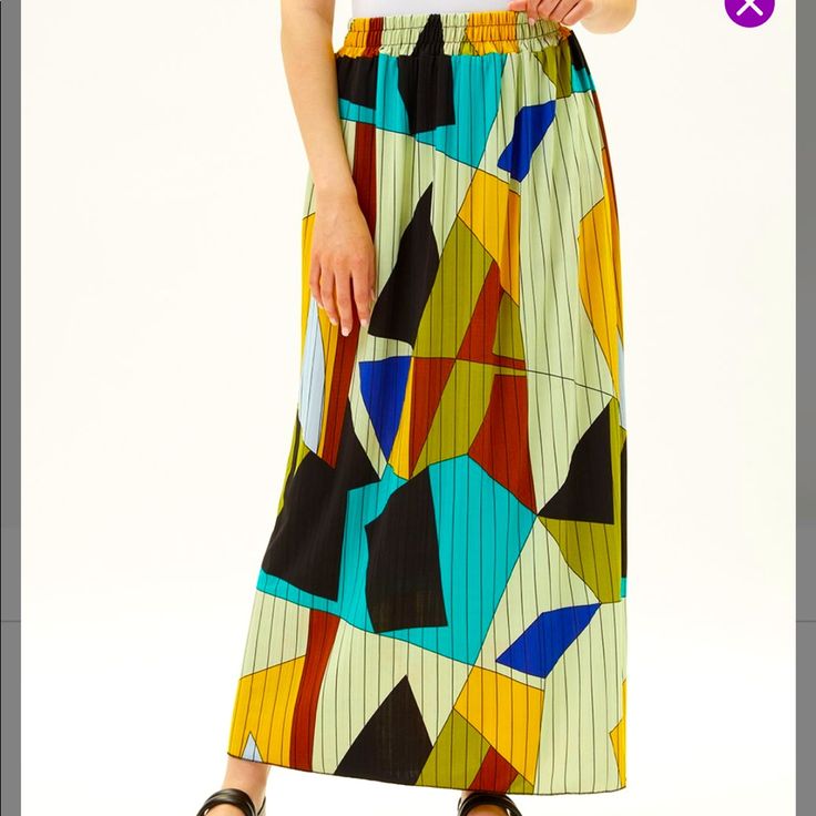 Beautiful, Nwot, Colorful, Lightweight, Maxi Skirt With Elastic Waist Band. Comfortable & Flattering. Casual Patterned Skirt, Patterned Skirt For Spring Vacation, Patterned Skirt For Vacation In Spring, Multicolor Maxi Skirt With Elastic Waistband For The Beach, Casual Patterned Long Skirt, Casual Multicolor Relaxed Skirt, Patterned Summer Skirt, Summer Multicolor Relaxed Maxi Skirt, Summer Patterned Skirt