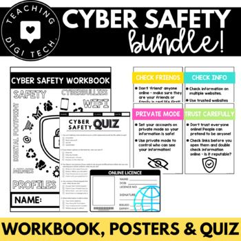 Everything you need to teach and support your online safety and cyber safety unit! This set of internet safety worksheets and activities will make your teaching easier! This pack includes a comprehensive 16 page cyber safety workbook, a cyber safety poster set, online safety licence and end of unit quiz! . . . . . . . . . . . . . . . . . . . . . . . . . . . . . . . . . . . . . . . . . . . . . . . . . . . . . . . . . . . . . . . . . . . . . . . . . . .cyber safety workbook | internet safety works Internet Safety Worksheet, Internet Safety Activities, Safety Worksheets, Digital Citizenship Lessons, Citizenship Lessons, Safety Activities, Safety Poster, Technology Posters, Safety Posters