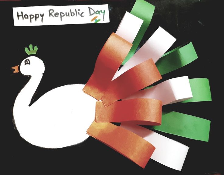 an image of a turkey made out of strips of paper with the words happy republic on it