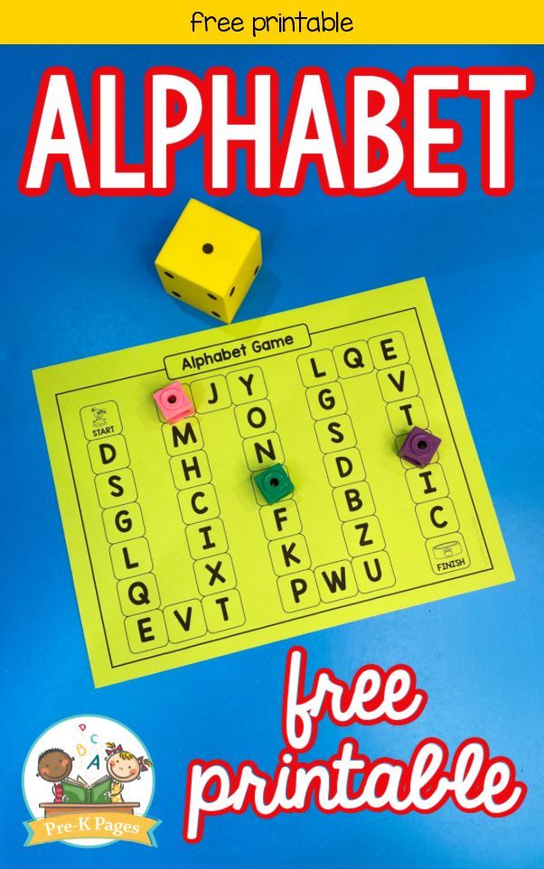 the free printable alphabet game for kids