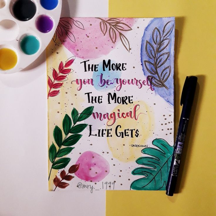 a card with the words, the more you be yourself, the more magnificent life gets