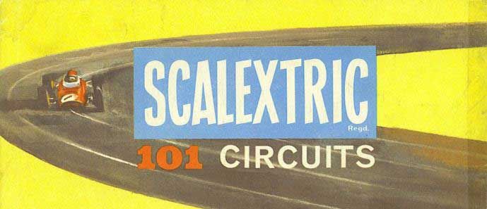 an advertisement for scalextric shows a car driving on a track with the words 1010