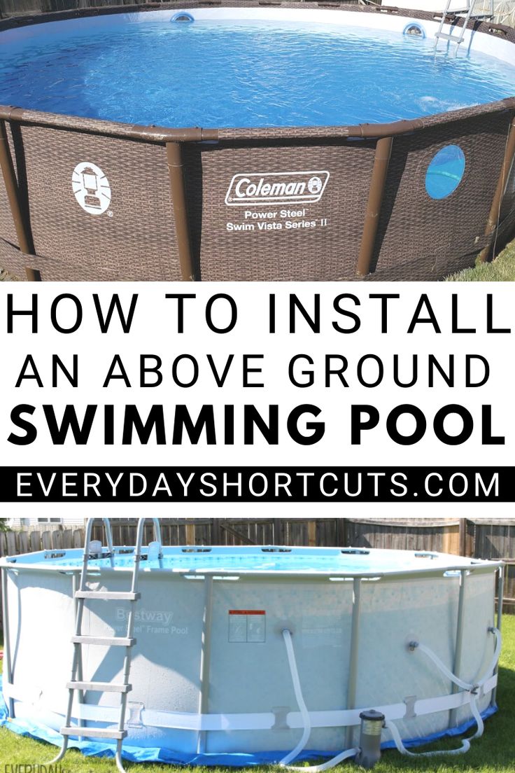 an above ground swimming pool with the text how to install an above ground swimming pool