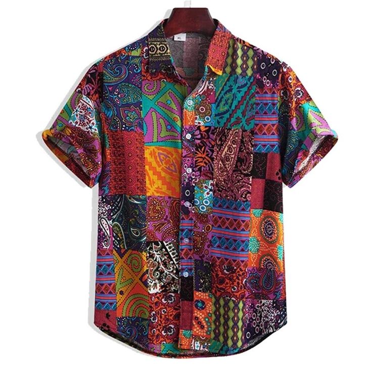 Men's Colorful Summer Short Sleeve Loose Buttons Hawaiian Casual Shirt Blouse Features: Sleeve length: Short Sleeve Material: Polyester 1.It is made of high quality materials,durable enough for your daily wearing Thickness:Standard 2.Perfect with your favorite shorts, etc. 4.Wearing it will make you look more handsome Style: Fashion, Casual Season: Summer 3.Great for party,Daily,Beach,I am sure you will like it! What you get: 1PC Men Shirt How to wash:Hand wash Cold,Hang or Line Dry Gender: men Occasion: Casual,Daily Fit:Fits ture to size Product Description: Thickness:Standard 2.Perfect with your favorite shorts, etc. Gender: men Occasion: Casual,Daily Style: Fashion, Casual 1.It is made of high quality materials,durable enough for your daily wearing 3.Great for party,Daily,Beach,I am sur Mens Fashion Coat, Mode Mantel, Lip Print, Zipper Sweater, Cheap Mens Fashion, Blouse Plus Size, Zip Collar, Shirts Summer, Color Shirt