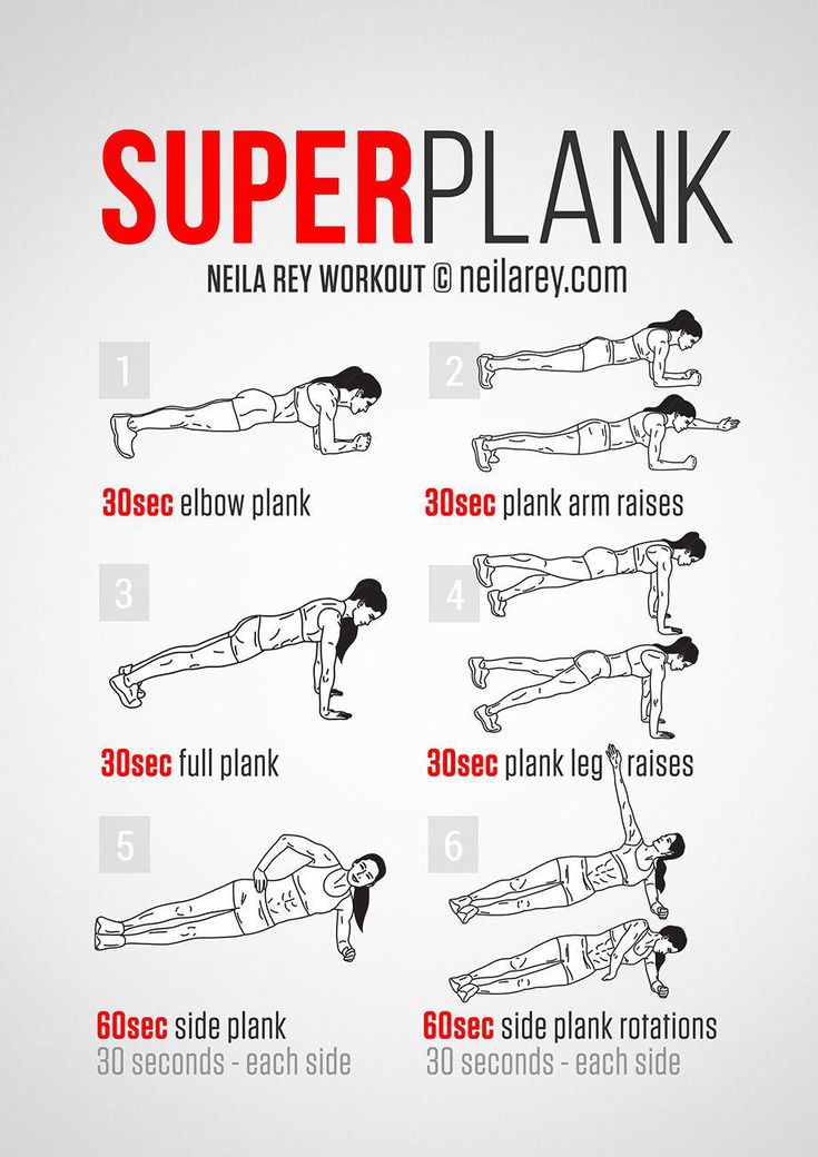 the super plank workout poster shows how to do it in 5 minutes or less, with instructions