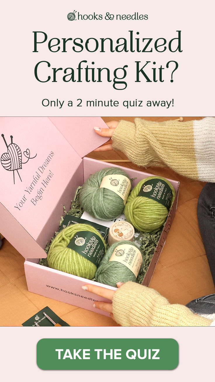 a box filled with balls of yarn and the words, personalized crafting kit?