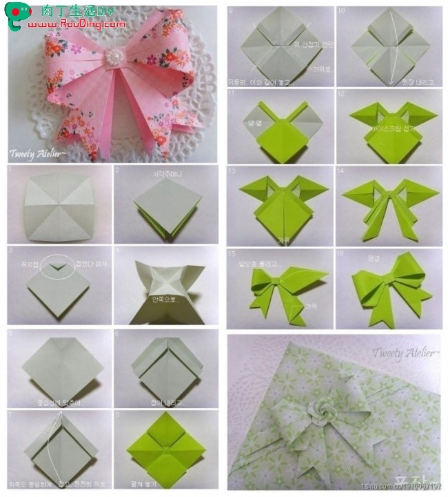 how to make an origami bow