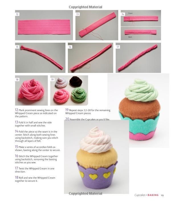 the instructions for making cupcakes are shown