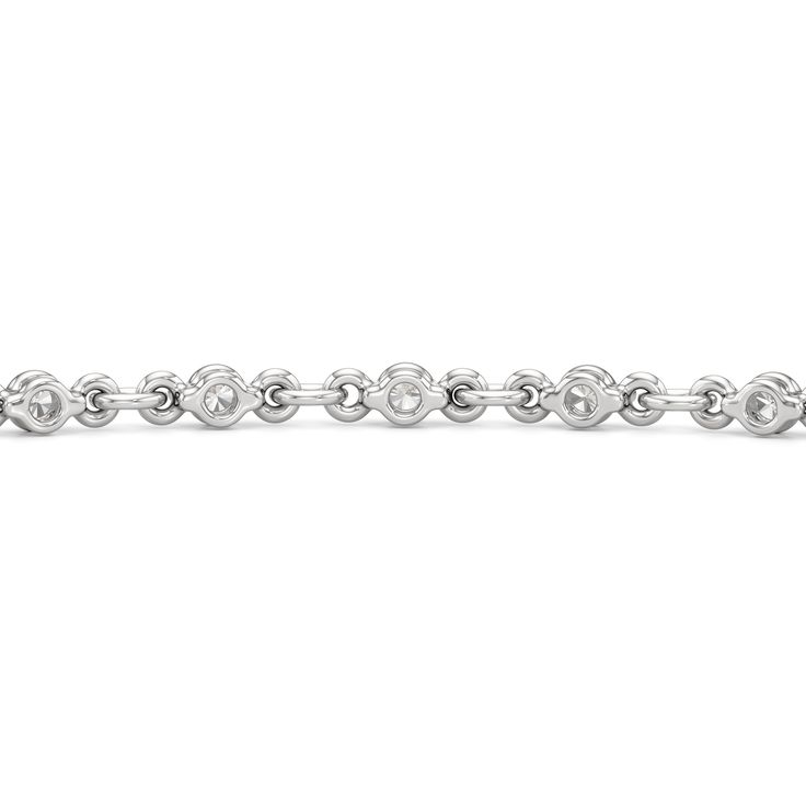 This diamond chain link bracelet has a distinctively modern sensibility. It features brilliant round diamonds connected together by rounded links. Consider this a wearable, all-occasion wrist companion that will look perfect alone or layered with your other favorites. Gorgeous Engagement Ring, Diamond Chain, Lab Diamonds, Diamond Earrings Studs, High Quality Jewelry, Chain Link Bracelet, Diamond Studs, Metal Rings, Link Bracelets