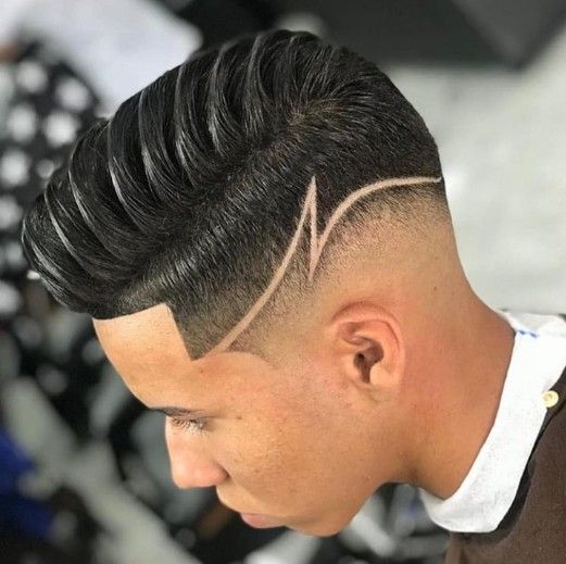 Boys Haircuts With Designs, Fade Haircut Designs, Curly Hair Fade, Mens Haircuts Short Hair, Undercut Long Hair, Shaved Hair Designs, Natural Hair Short Cuts, Mens Hairstyles Thick Hair, Hairstyles Kids