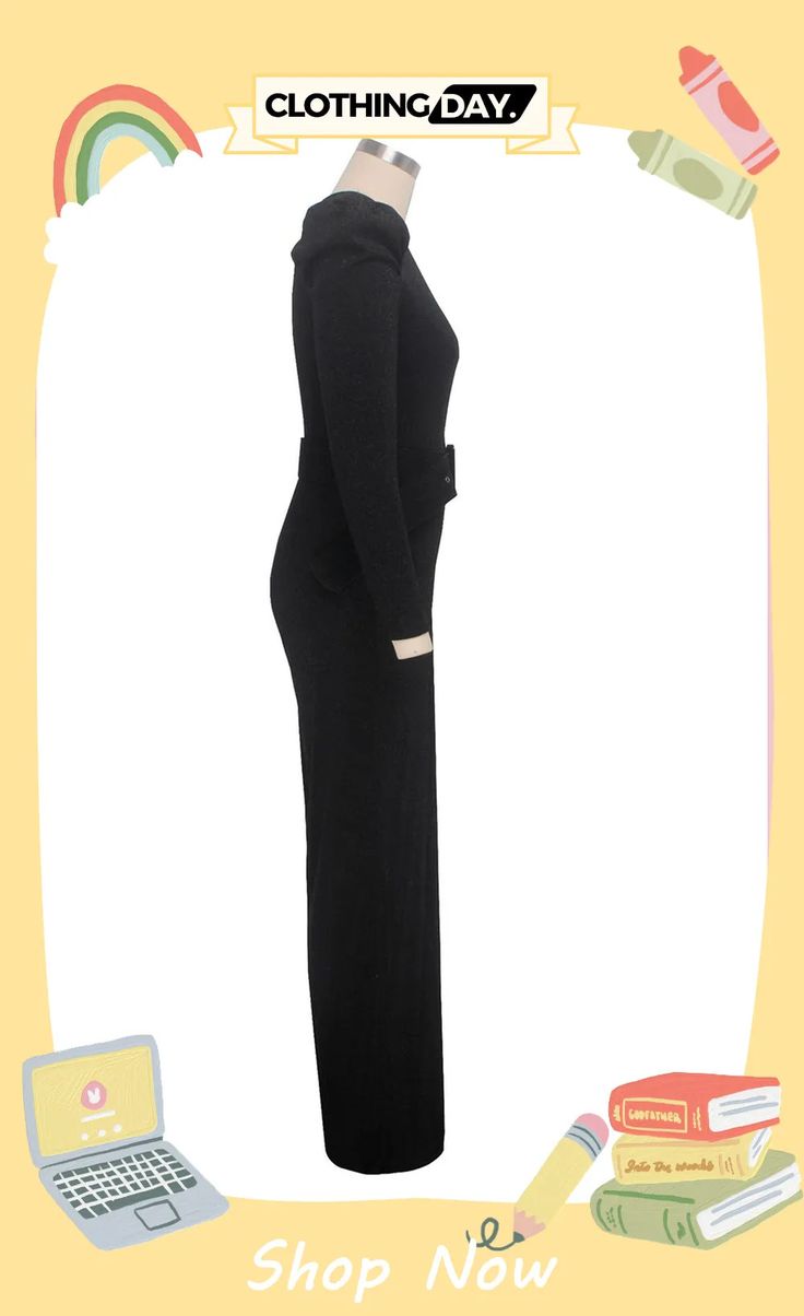 Black Sexy Solid Patch with Belt V Neck Regular Jumpsuits Jumpsuit, V Neck, Free Shipping, Gold, Black