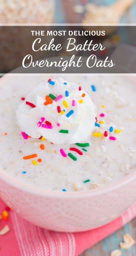 the most delicious cake batter overnight oats