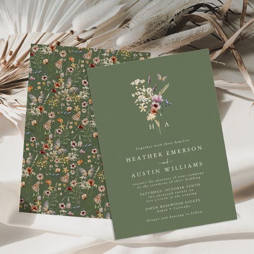 two wedding cards with flowers on them