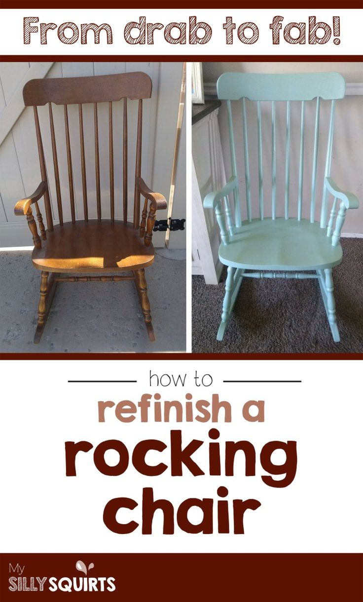 how to refinish a rocking chair with chalk paint from scratchs and glue