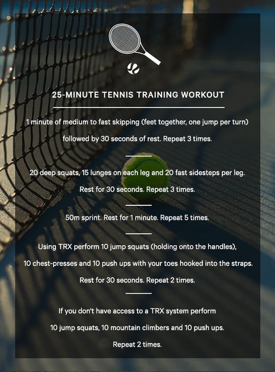 a tennis racket sitting on top of a court next to a net with instructions for the 25 minute tennis training workout