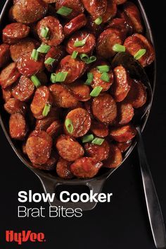 the cover of hyvea's slow cooker brats cookbook