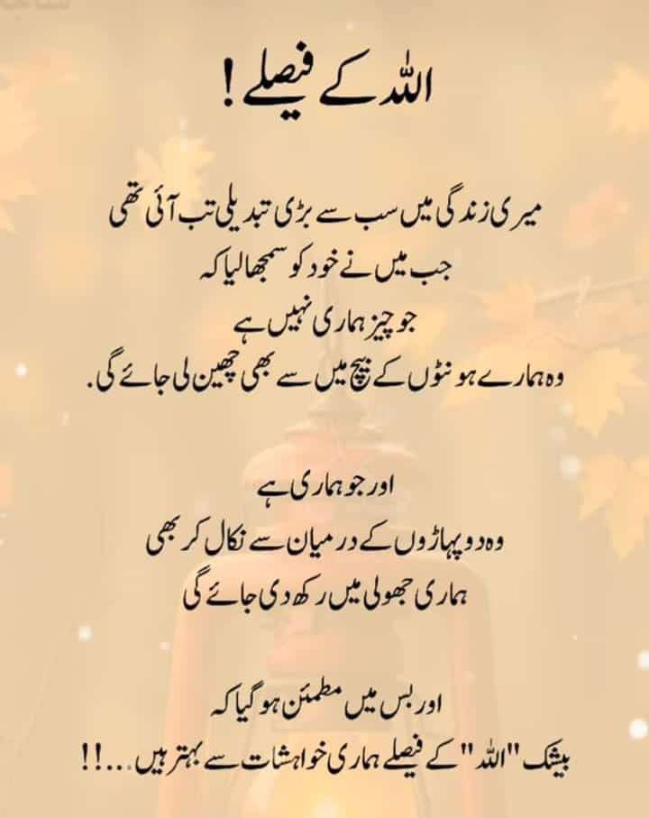 an arabic poem with the words in english and arabic on it, surrounded by autumn leaves