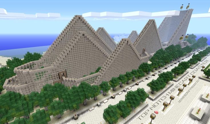 the pyramids are made out of blocks and trees