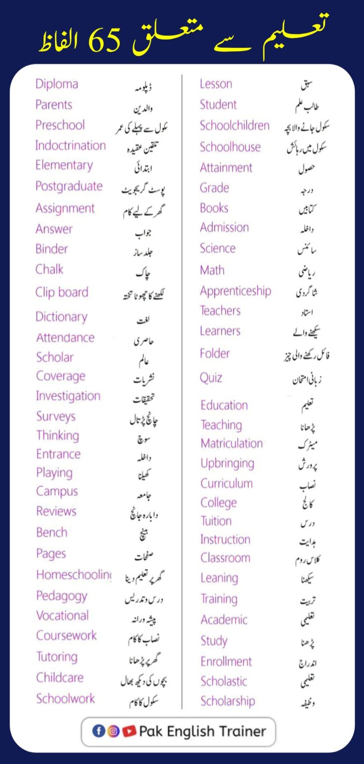 65 English to Urdu Vocabulary Words related to Education - Education related English to Urdu words meaning - Education words Meanings - education - education english speaking Vocabulary Word Meaning English To Urdu, Urdu Vocabulary Words, English To Urdu Vocabulary, English To Urdu Dictionary, Urdu Vocabulary, English To Urdu, Words Meaning, Word Meaning, Urdu Words