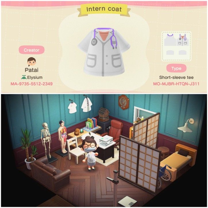 two screens showing the same room in animal crossing, with different items on each side