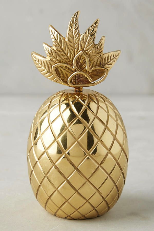 NewImage Gold Pineapple Decor, Gold Objects, Deco Fruit, Baby Tea, Gold Everything, Pineapple Decor, Nature Baby Shower, Gold Home Decor, Gold Money