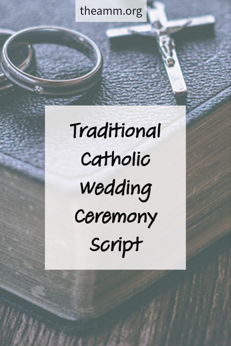 a book with the title traditional catholic wedding ceremony script on it and a pair of handcuffs