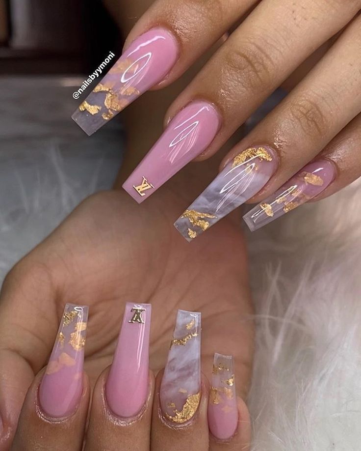 (paid link) Starting at cuticle, press on & support for 5 seconds. File and have an effect on your other nails if needed. Coffin Nail Tips. Acrylic Nails Pink, Acrylic Nail Designs Coffin, Gold Acrylic Nails, Long Acrylic Nail Designs, Her Nails, Long Acrylic Nails Coffin, Acrylic Nails Coffin Pink, Long Square Acrylic Nails, Bling Acrylic Nails