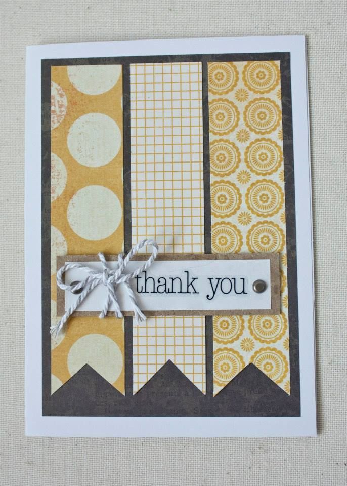 a thank card made with the stamp set