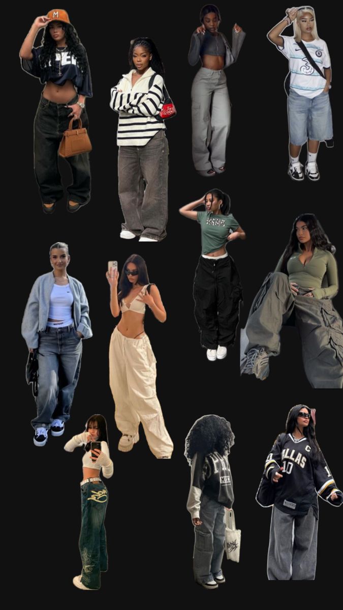 #streetwear #board Streetwear Moodboard Aesthetic, 90s Streetwear Women, Girly Tomboy Aesthetic, 90s Tomboy Outfits, Streetwear Capsule Wardrobe, Streetwear Fashion Women Casual, 90s Winter Fashion, Baggy Streetwear Women, Girly Streetwear Outfits