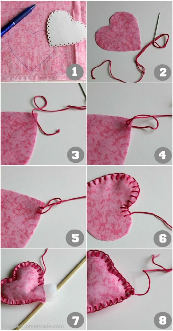 how to make fabric hearts for valentine's day