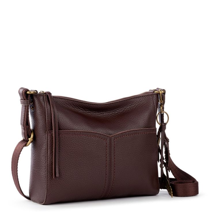 The Alameda Crossbody has a front snap pocket and hand-crafted tassel. It has an adjustable strap, so you can wear it longer or shorter across your body, and a back zip pocket that makes reaching for your essentials easy. The classic styling makes this a timeless addition to your wardrobe. Gold Rate, Webbing Strap, Charm Keychain, The Sak, Leather Working, Rebecca Minkoff Hobo, Handbag Accessories, Pebbled Leather, Smooth Leather