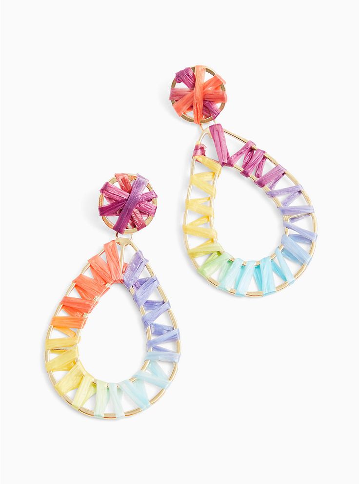 Rainbow Wrap Teardrop Earrings , Trendy Teardrop Earrings For Spring, Spring Trendy Teardrop Earrings, Colorful Teardrop Jewelry, Trendy Teardrop Jewelry For Spring, Spring Trendy Teardrop Jewelry, Spring Teardrop Jewelry, Spring Adjustable Teardrop Earrings, Multicolor Drop Wrap Earrings, Trendy Multicolor Teardrop Jewelry