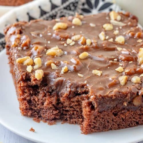 a close up of a piece of cake on a plate