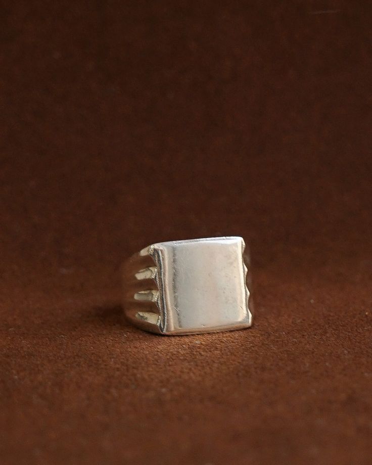 Silver Ring Silver Polished Signet Ring For Everyday, Timeless Silver Jewelry With Thick Band, Timeless Thick Band Silver Jewelry, Silver Signet Ring Stamped 925 For Everyday, Classic Silver Jewelry With Thick Band, Silver Open Ring Classic Style, Timeless Silver Sterling Engraved Ring, Classic Silver Rectangular Jewelry, Classic Silver Open Ring