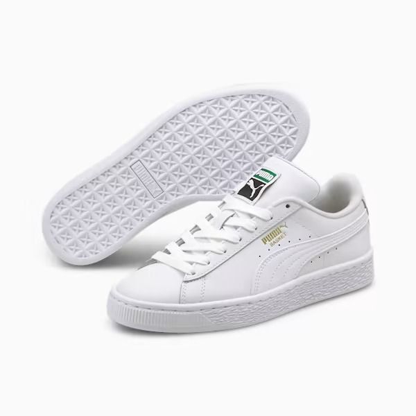 Basket Classic XXI Big Kids' Sneakers, Puma White-Puma White, extralarge White Pumas, Puma Basket Classic, Running With Stroller, Puma Classic, Sneaker Lovers, White Puma, Sneakers Puma, Black Puma, Low Boots